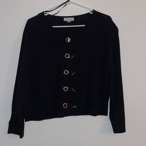 Calvin Klein Cardigan Black with Gold Buttons